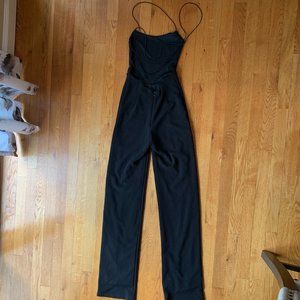 Black Backless Jumpsuit